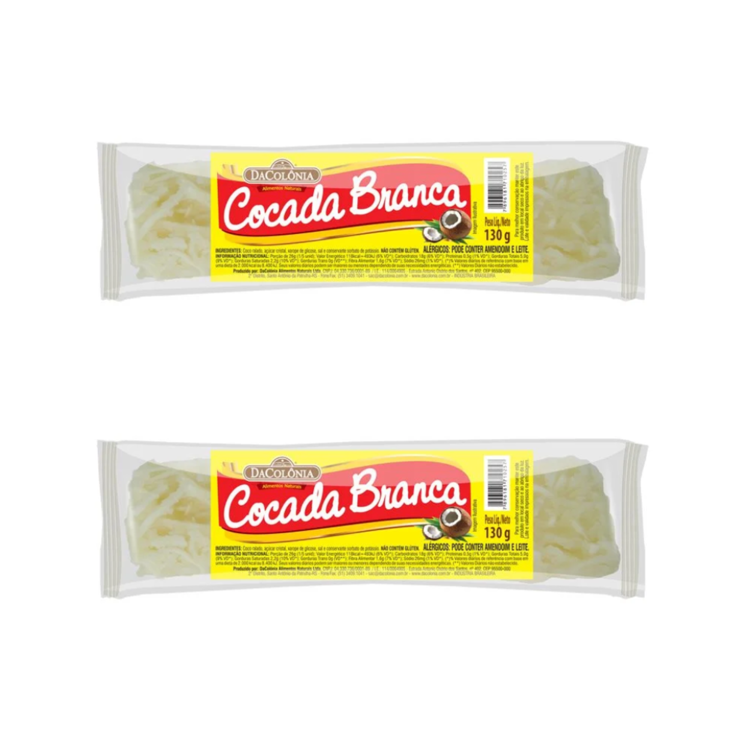 DaColônia Cocada Branca (2x130g)